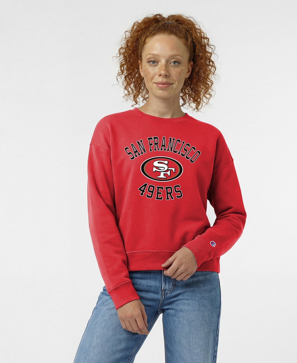 Champion Women's San Francisco 49ers Crewneck Long-Sleeve Sweatshirt