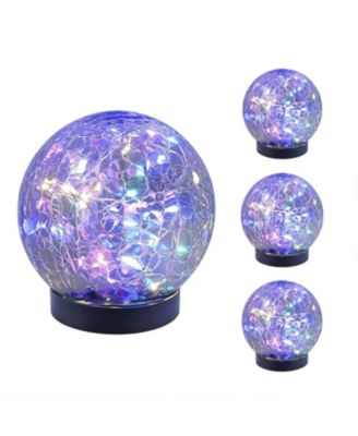 Solar Globe Lights 4 Pack Glass Ball Lights Outdoor Waterproof Solar Balls Lights