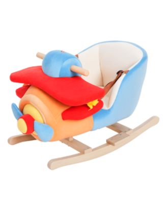 Plane Wood Rocking Ride-On Toy with Lullaby, 18 Months+