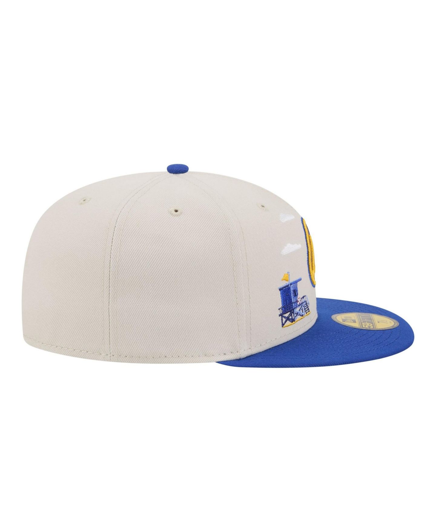 Мужская кепка New Era Tan/Royal Golden State Warriors Localized City Icon 59FIFTY Fitted Hat — фото 7