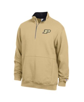 Men's  Gold Purdue Boilermakers Fleece Quarter-Zip Pullover