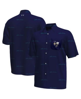 Men's Navy Georgia Tech Yellow Jackets Gameday Armourfuse Button-Up Shirt
