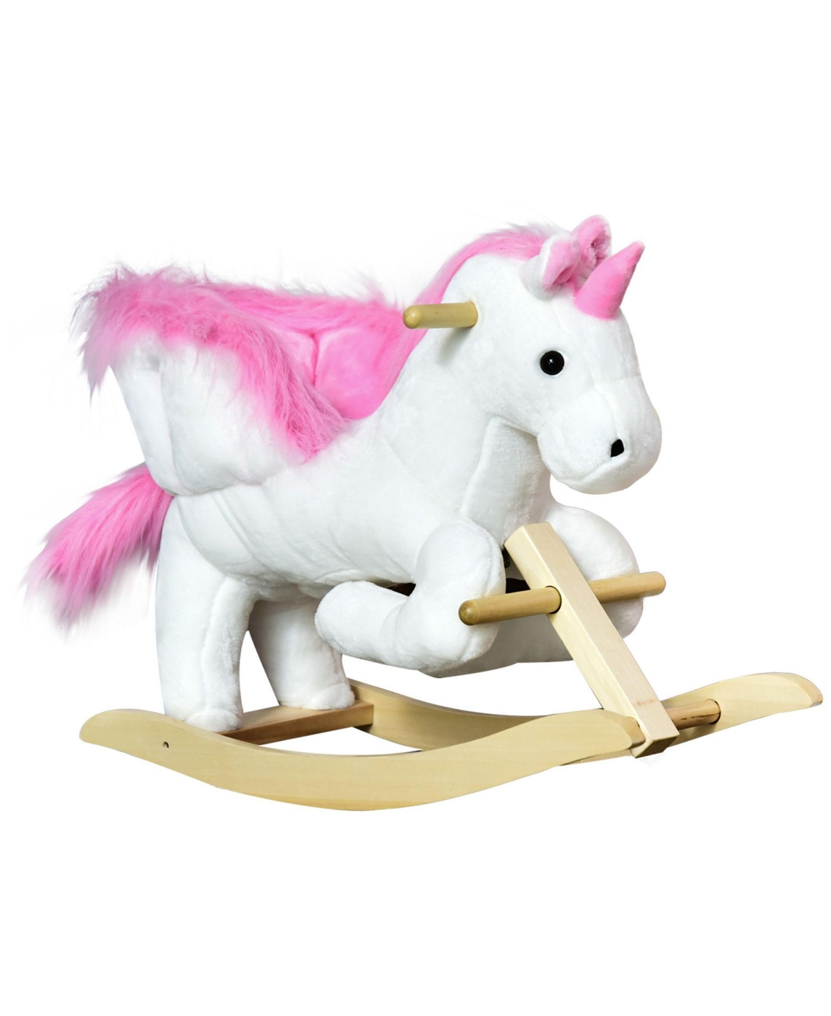 Sevorley Rocking Ride-On Toy, Plush Exterior for Supervised Play at Home