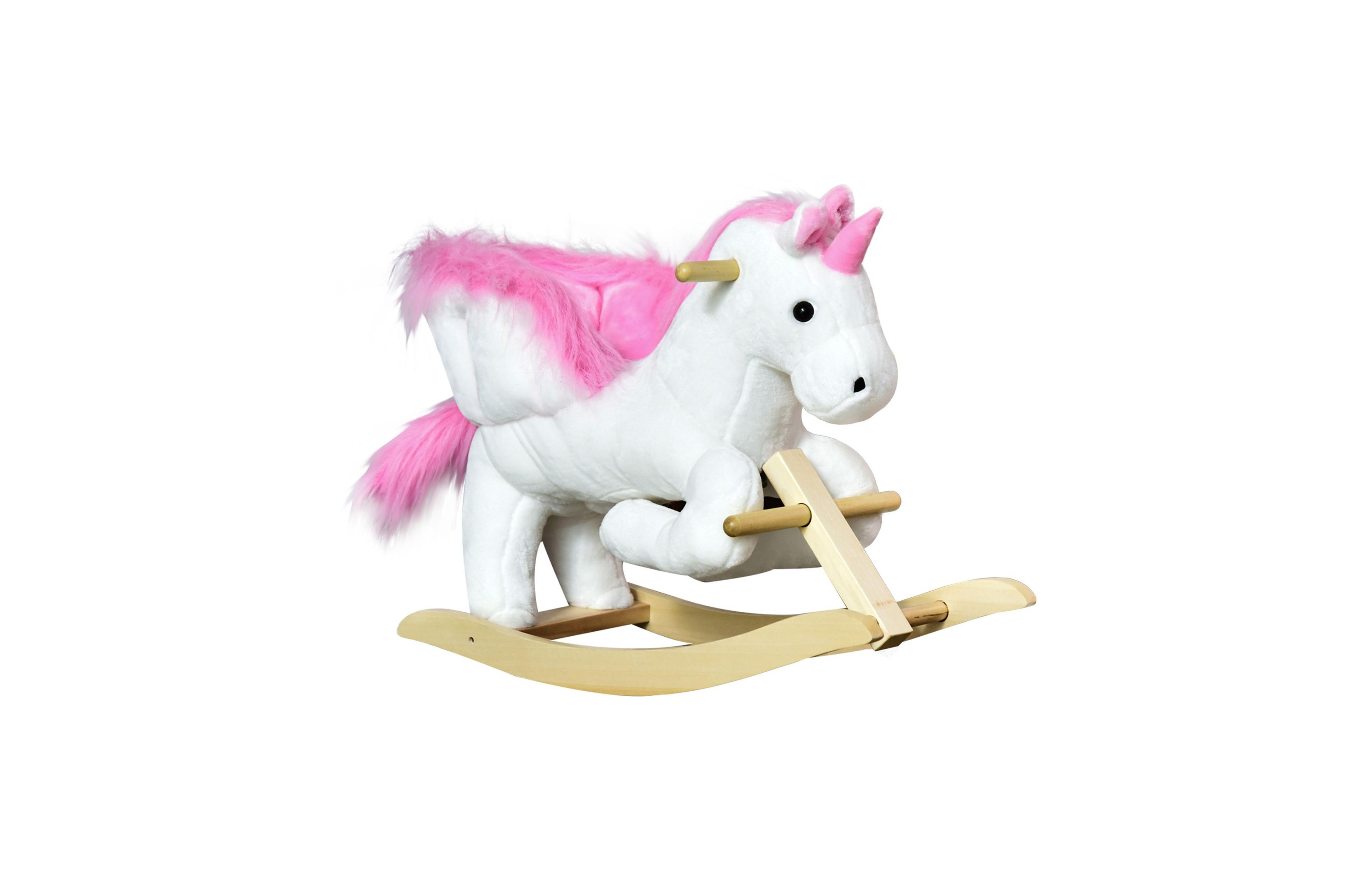 Sevorley Rocking Ride-On Toy, Plush Exterior for Supervised Play at Home