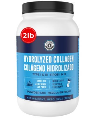 Hydrolyzed Collagen Peptides Powder, Type I and III, Unflavored, 2 Pound