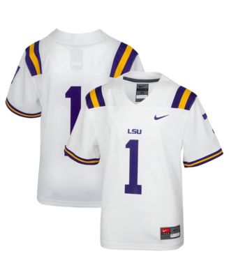 Toddler White LSU Tigers Replica Football Jersey