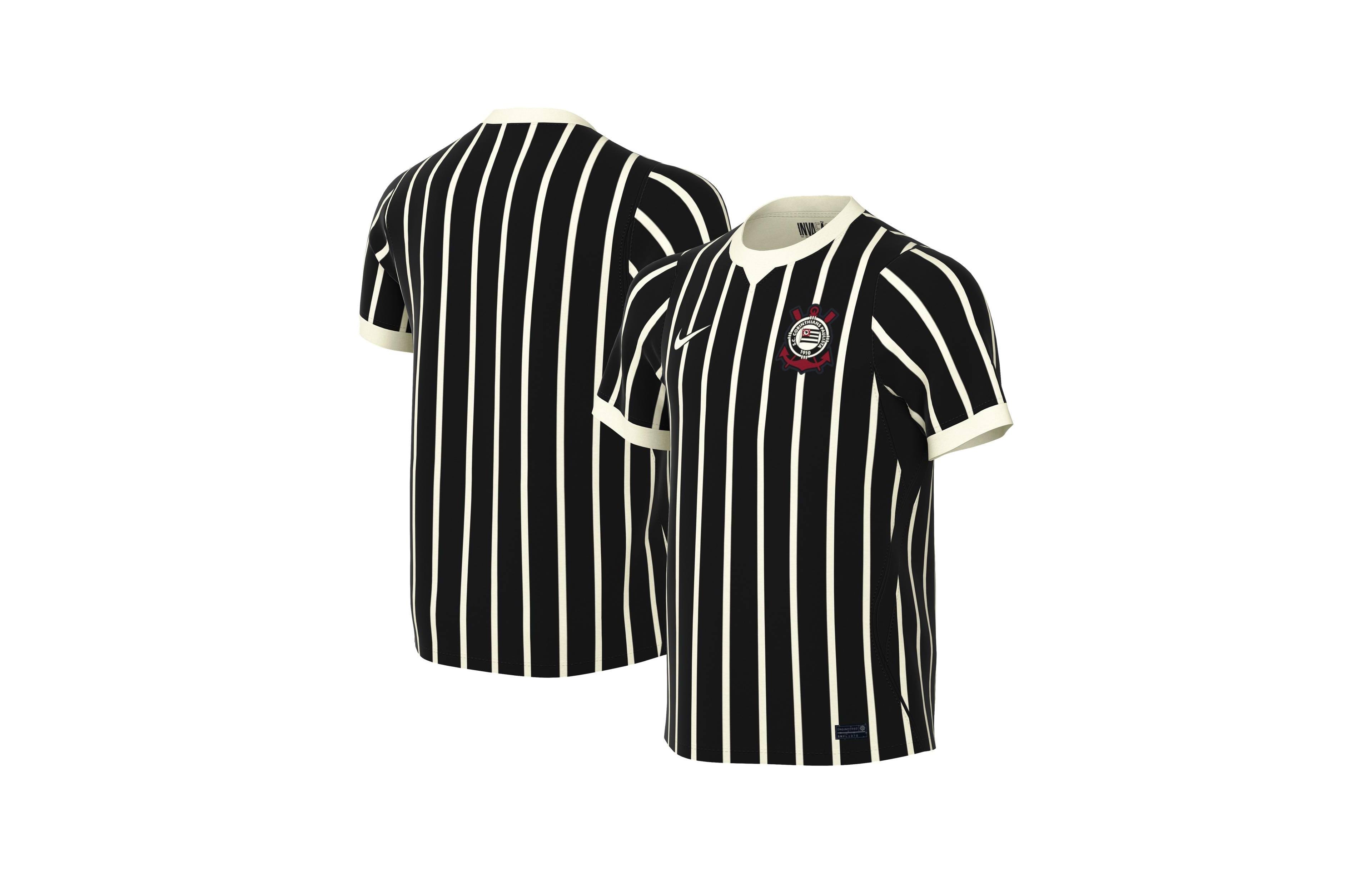 Nike Big Boys and Girls Black Corinthians 2026 Stadium Replica Jersey
