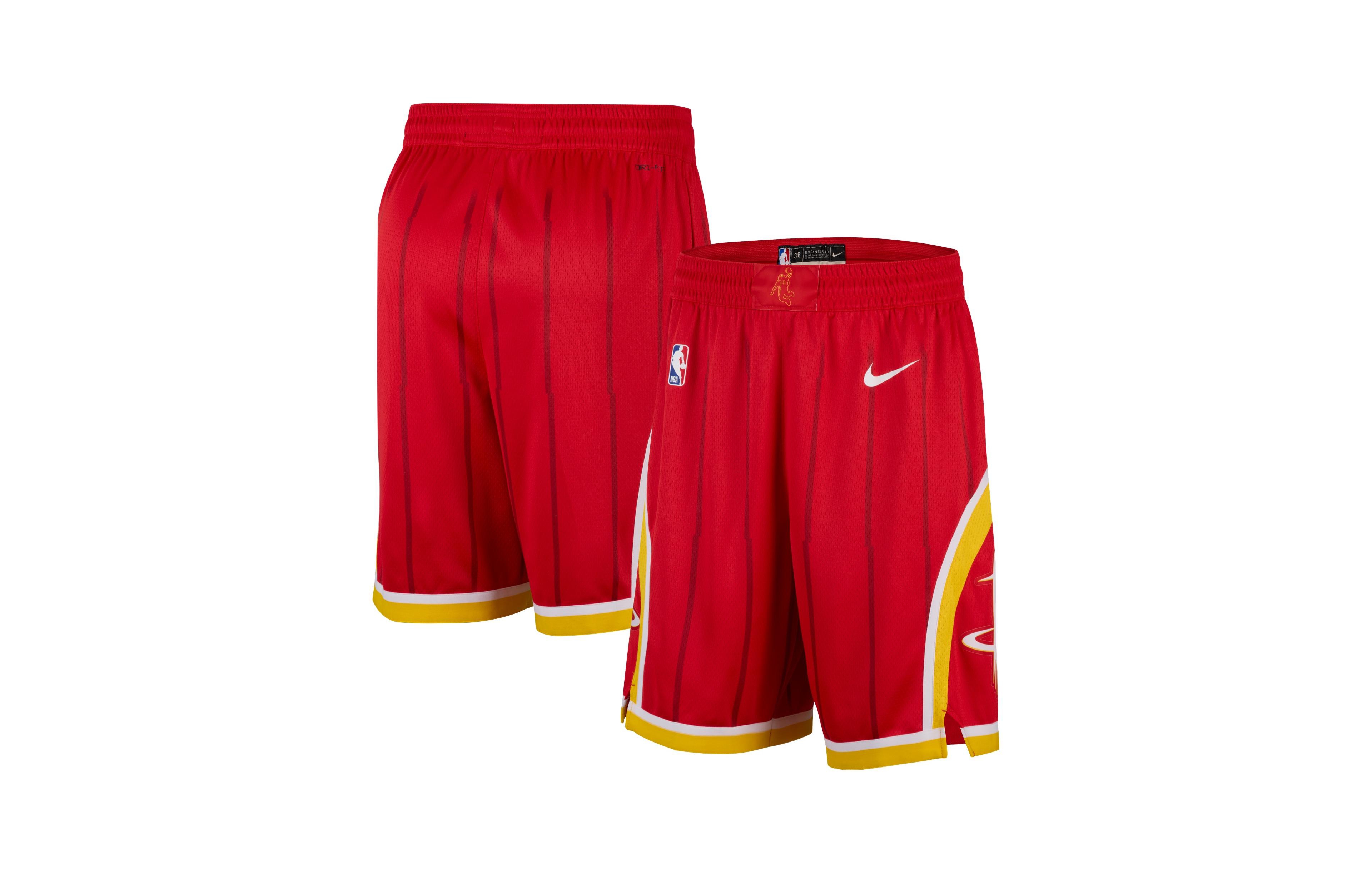 Nike Men's Red Houston Rockets Icon Edition Swingman Shorts