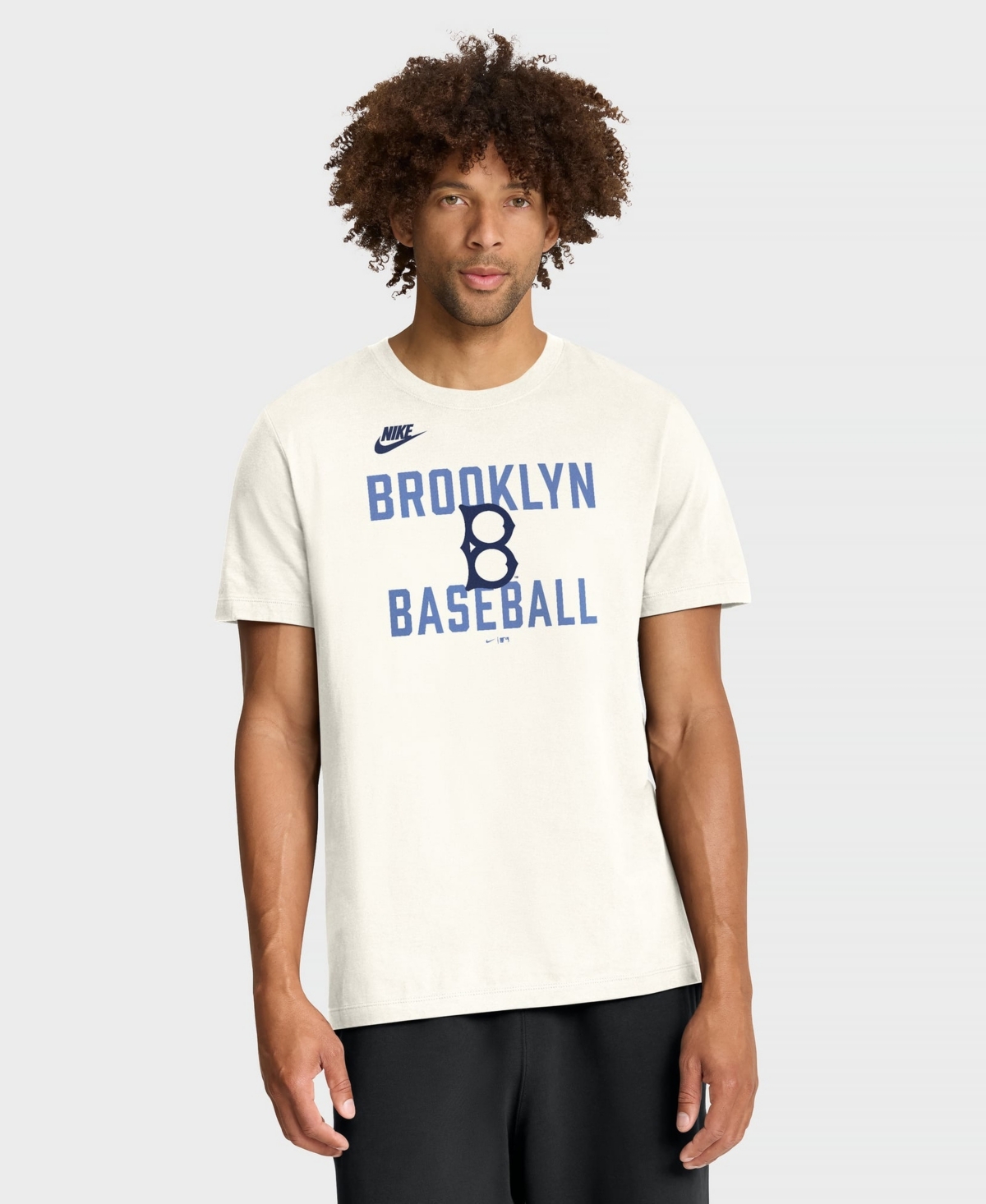 Nike Men's Cream Brooklyn Dodgers Cooperstown Collection a˜70s Inspired T-Shirt