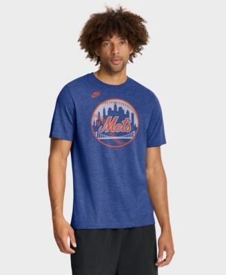 Men's Heather Royal New York Mets Cooperstown Logo Tri-Blend T-Shirt
