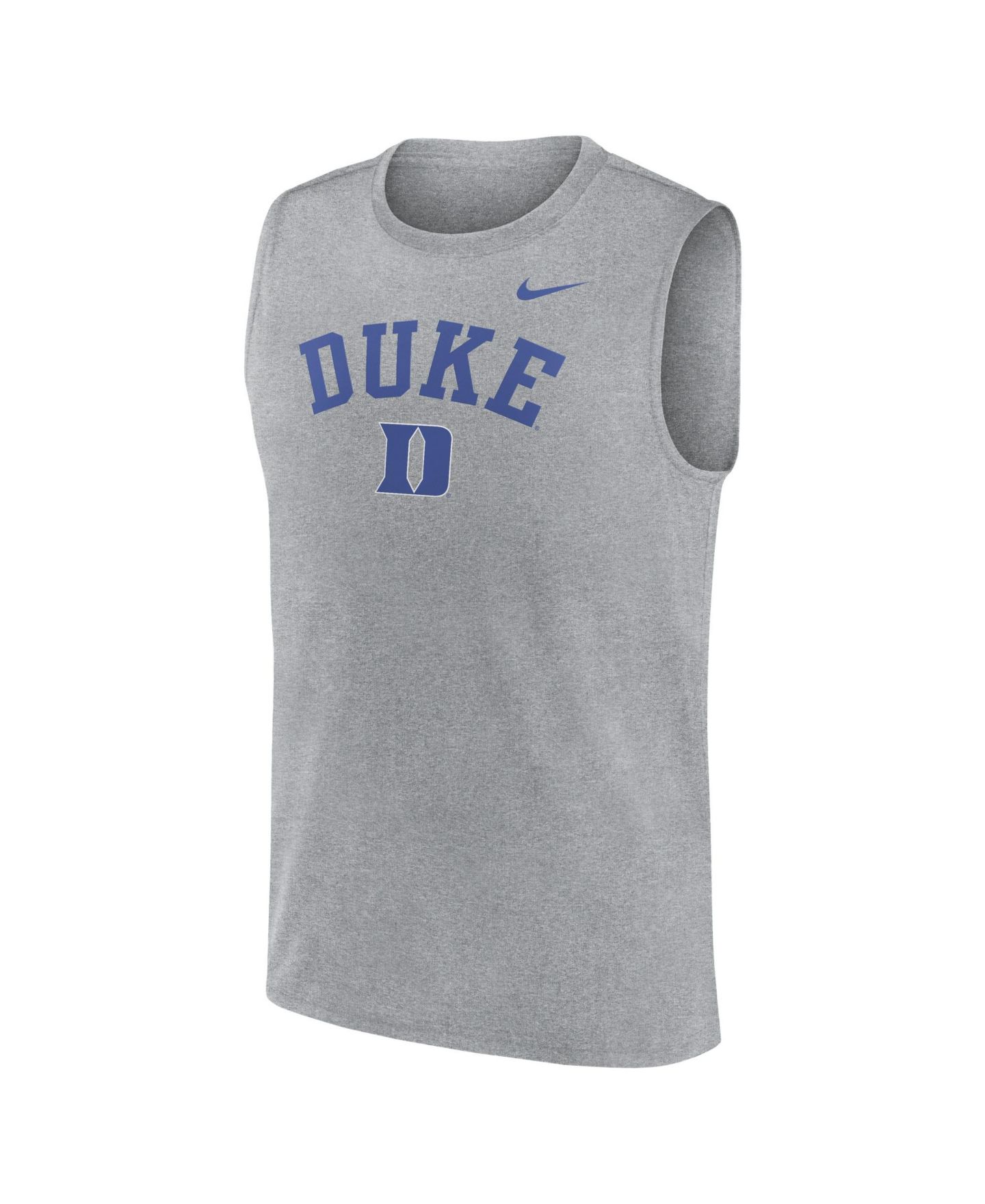 Мужской топ Nike Heather Gray Duke Blue Devils Primetime Legend Arch Dri-FIT Muscle — фото 2