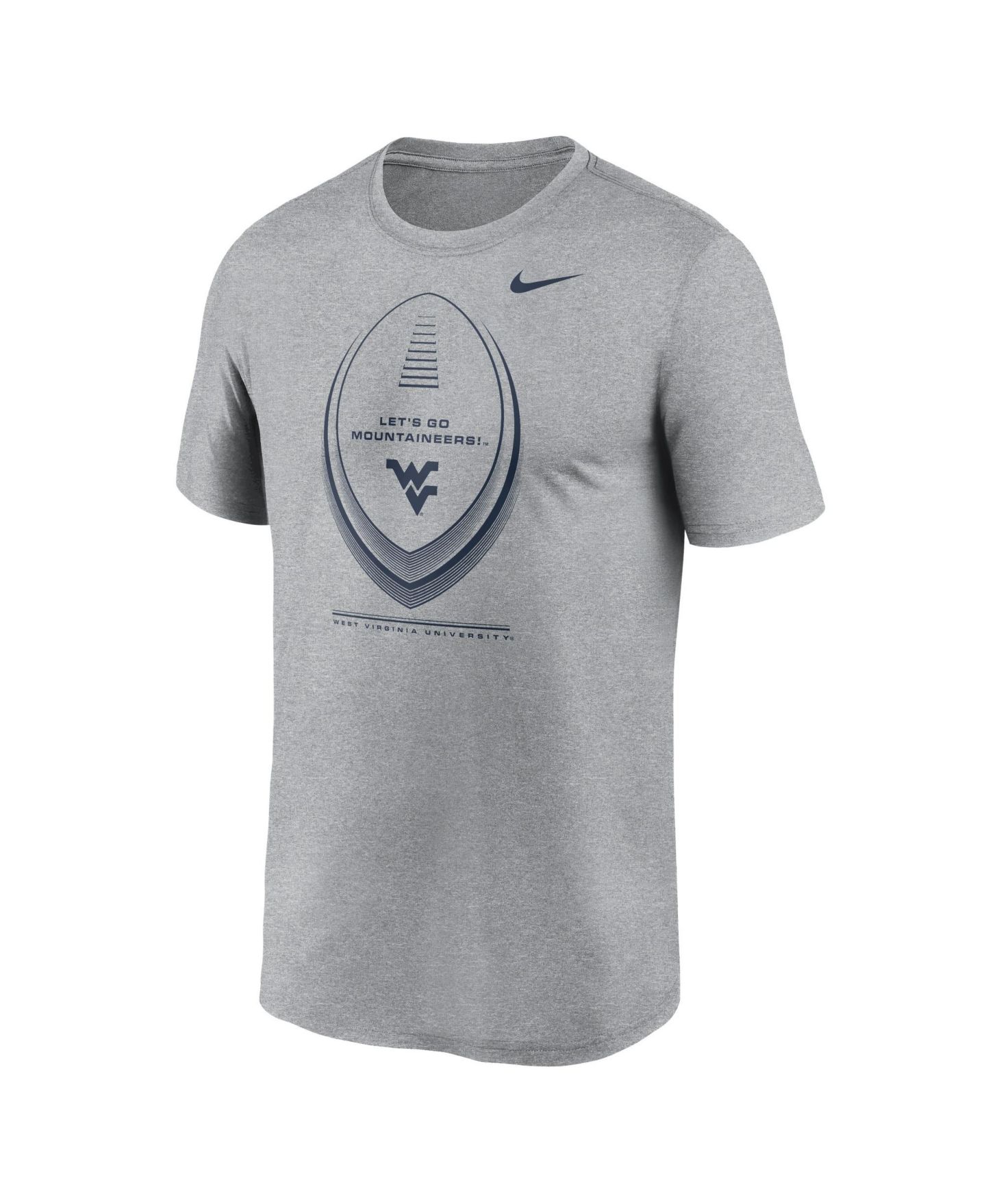 Мужская футболка Nike Gray West Virginia Mountaineers Primetime Legend Football Icon Dri-FIT — фото 2