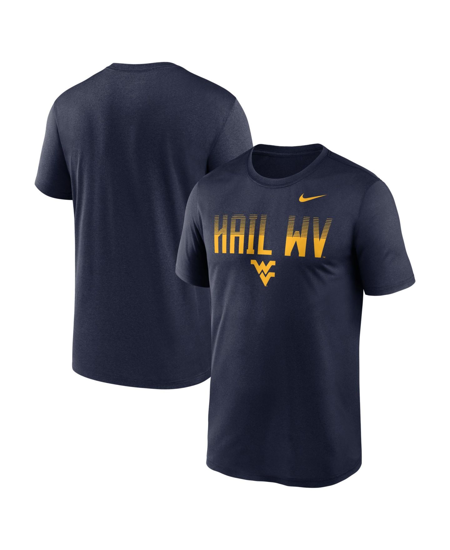 Мужская футболка Nike Navy West Virginia Mountaineers Primetime Legend Kinetic Mantra Dri-FIT — фото 1