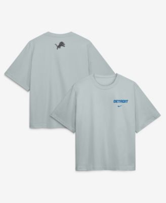 Women's  Silver Detroit Lions 2026 Rivalries Collection Boxy T-Shirt
