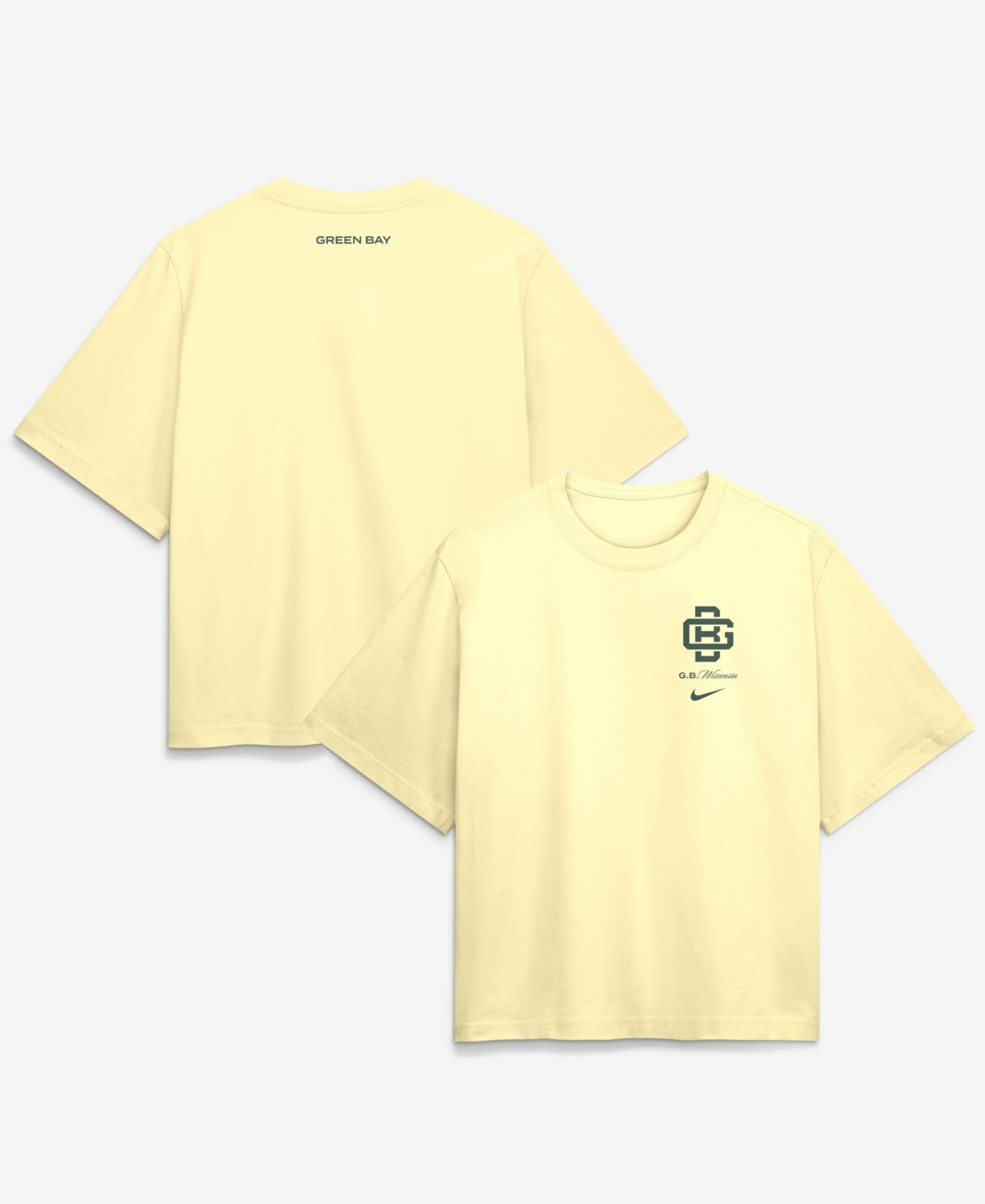 Nike Women's Cream Green Bay Packers 2026 Rivalries Collection Boxy T-Shirt