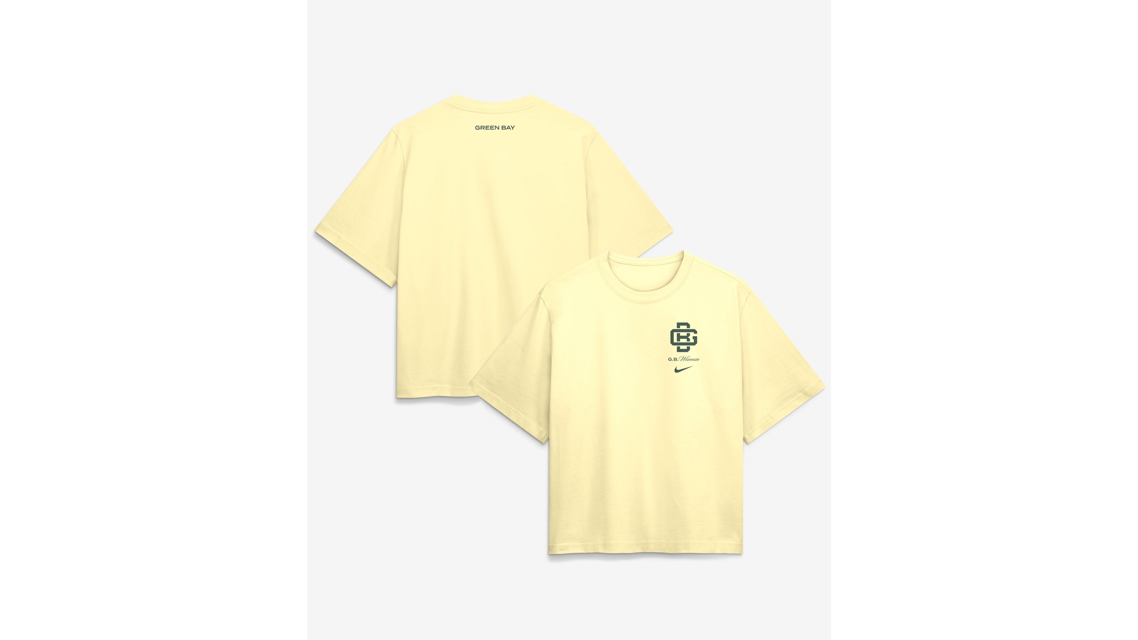 Nike Women's Cream Green Bay Packers 2026 Rivalries Collection Boxy T-Shirt