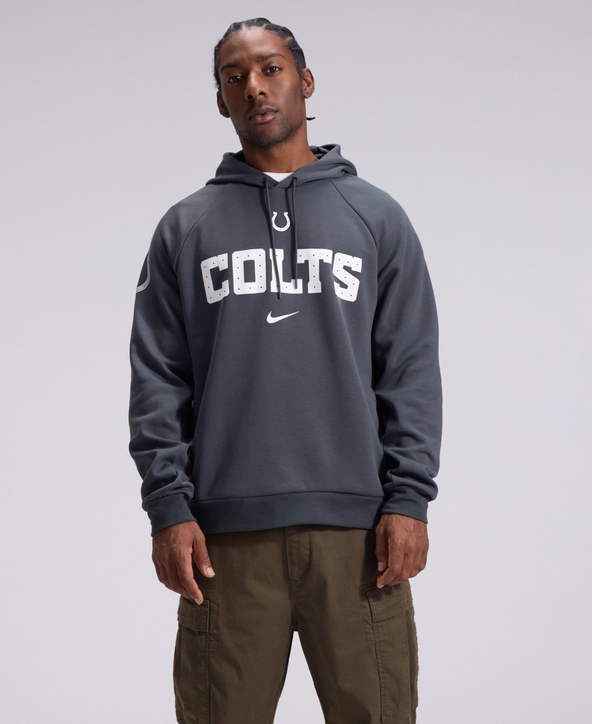 Nike Men's Anthracite Indianapolis Colts 2026 Rivalries Collection Dri-fit Pullover Hoodie