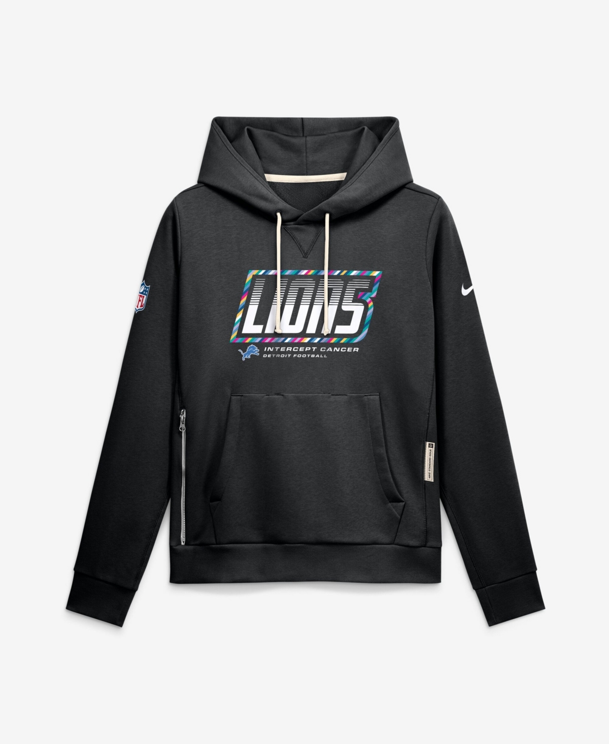 Nike Women's Black Detroit Lions 2026 Nfl Crucial Catch Sideline Standard Issue Dri-fit Pullover Hoodie