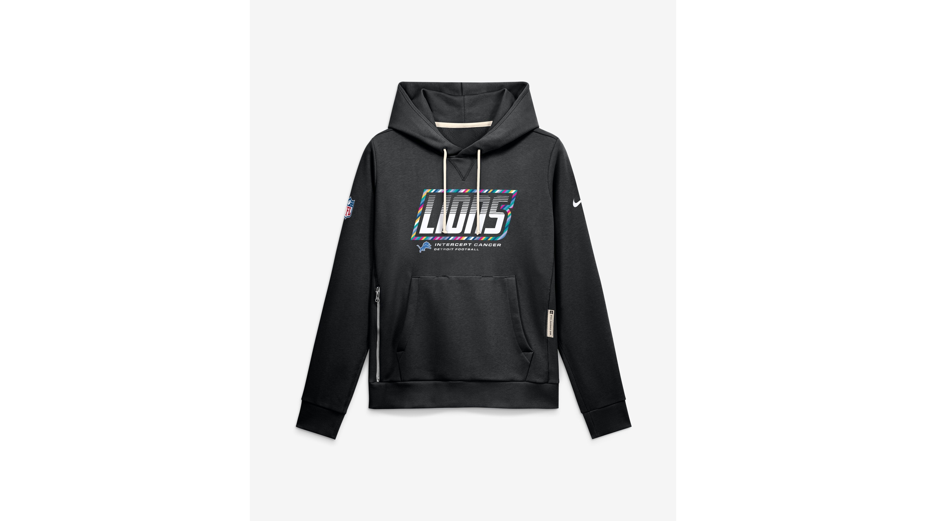 Nike Women's Black Detroit Lions 2026 Nfl Crucial Catch Sideline Standard Issue Dri-fit Pullover Hoodie