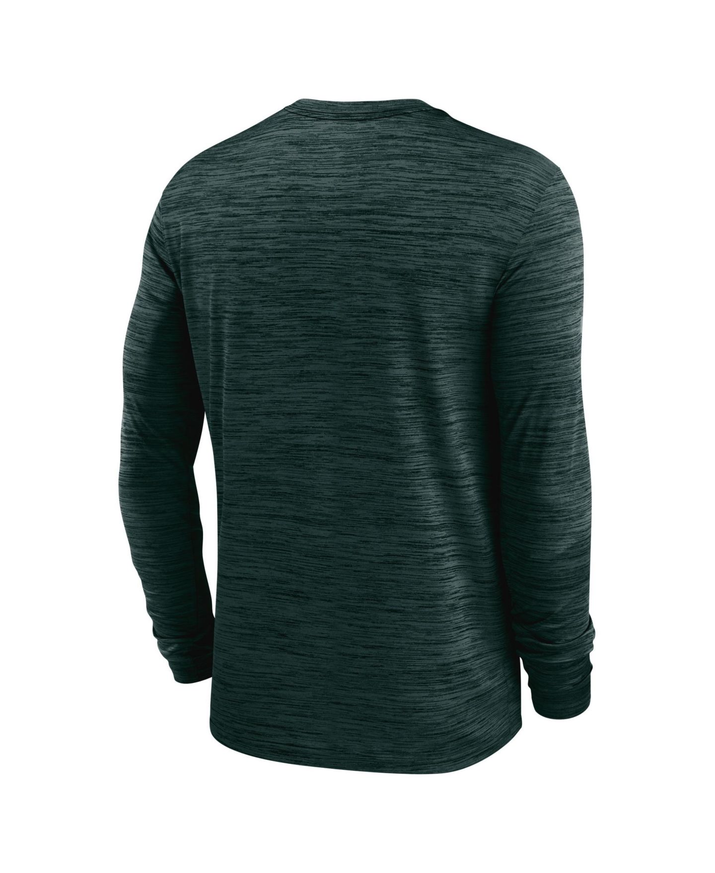 Мужская футболка Nike Green Michigan State Spartans Sideline Velocity Dri-FIT Long Sleeve — фото 3
