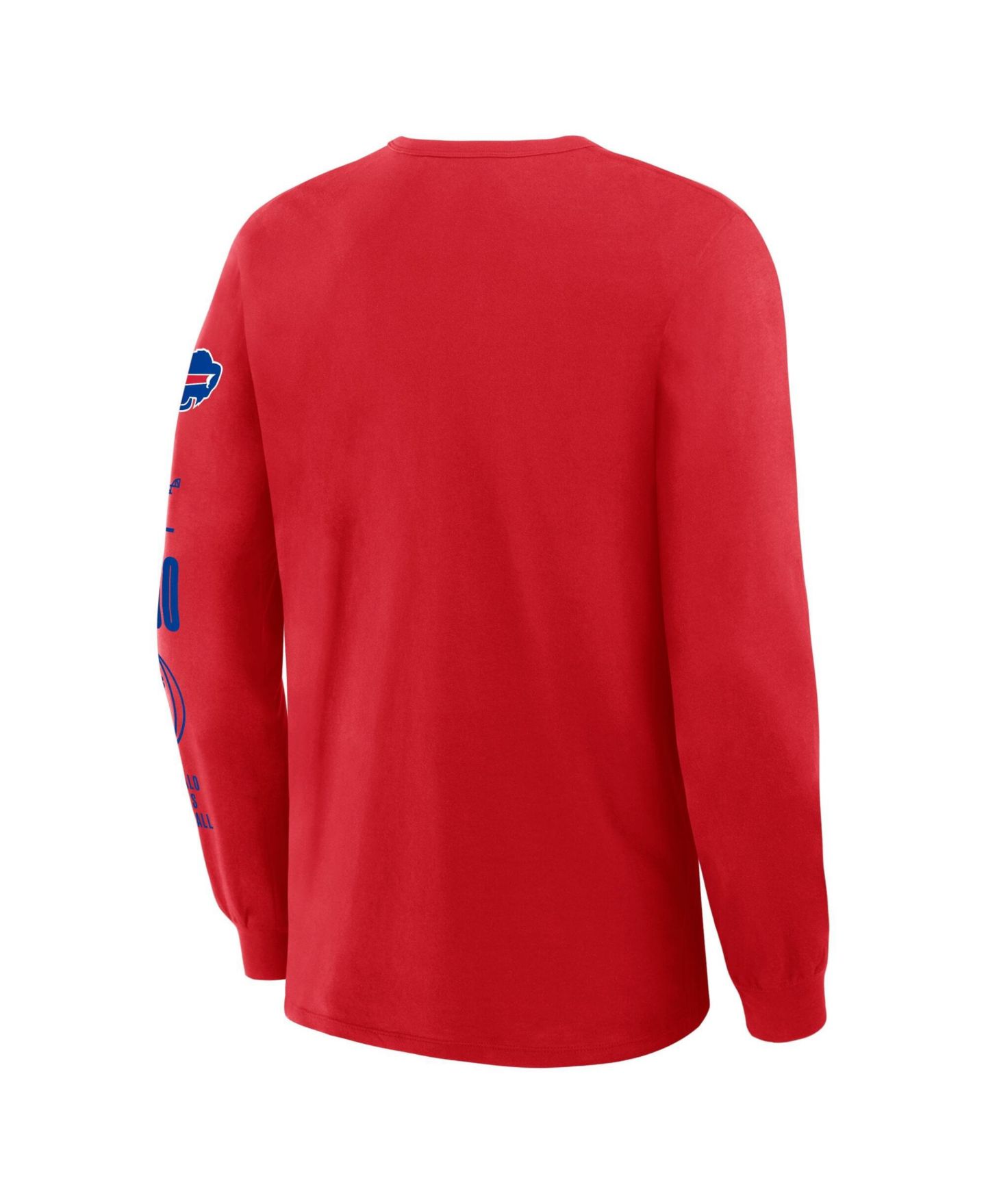 Мужская футболка Fanatics Red Buffalo Bills Checkdown Pass Long Sleeve — фото 5
