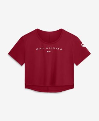 Women's Crimson Oklahoma Sooners Premium Performance Dri-FIT Cropped Top
