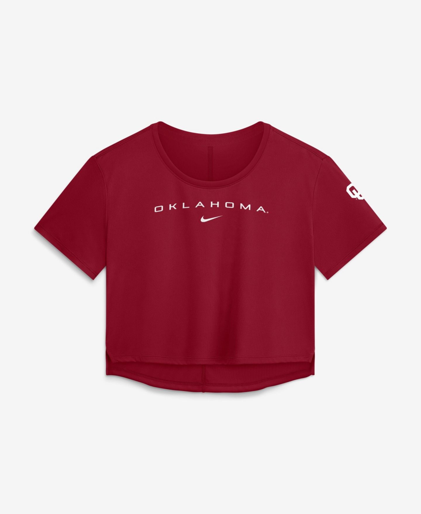 Женский топ Nike Crimson Oklahoma Sooners Premium Performance Dri-FIT Cropped — фото 1
