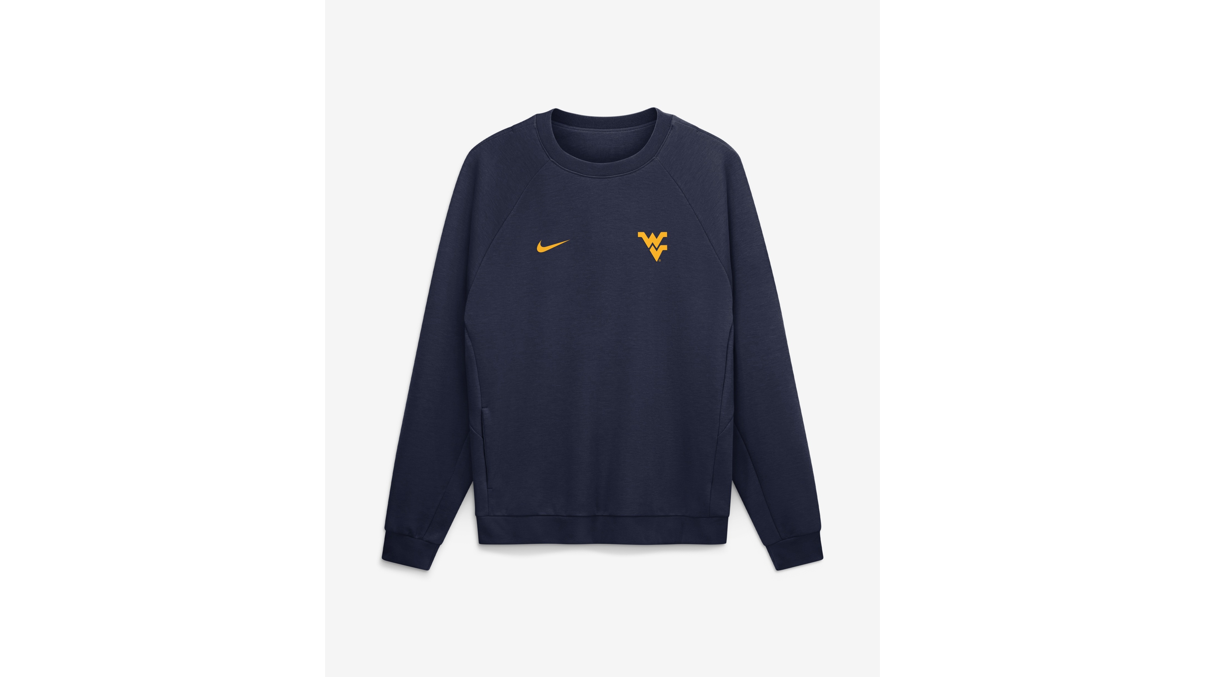 Nike Men's Navy West Virginia Mountaineers Premium Performance Raglan Dri-fit Sweatshirt
