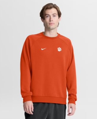 Nike - Men's Orange Clemson Tigers Premium Performance Raglan Dri-FIT Sweatshirt Orange