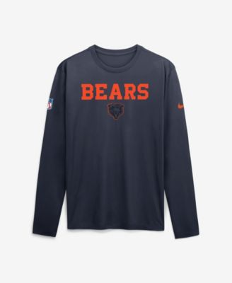 Men's  Navy Chicago Bears 2026 Rivalries Collection Sideline Legend Long Sleeve T-Shirt