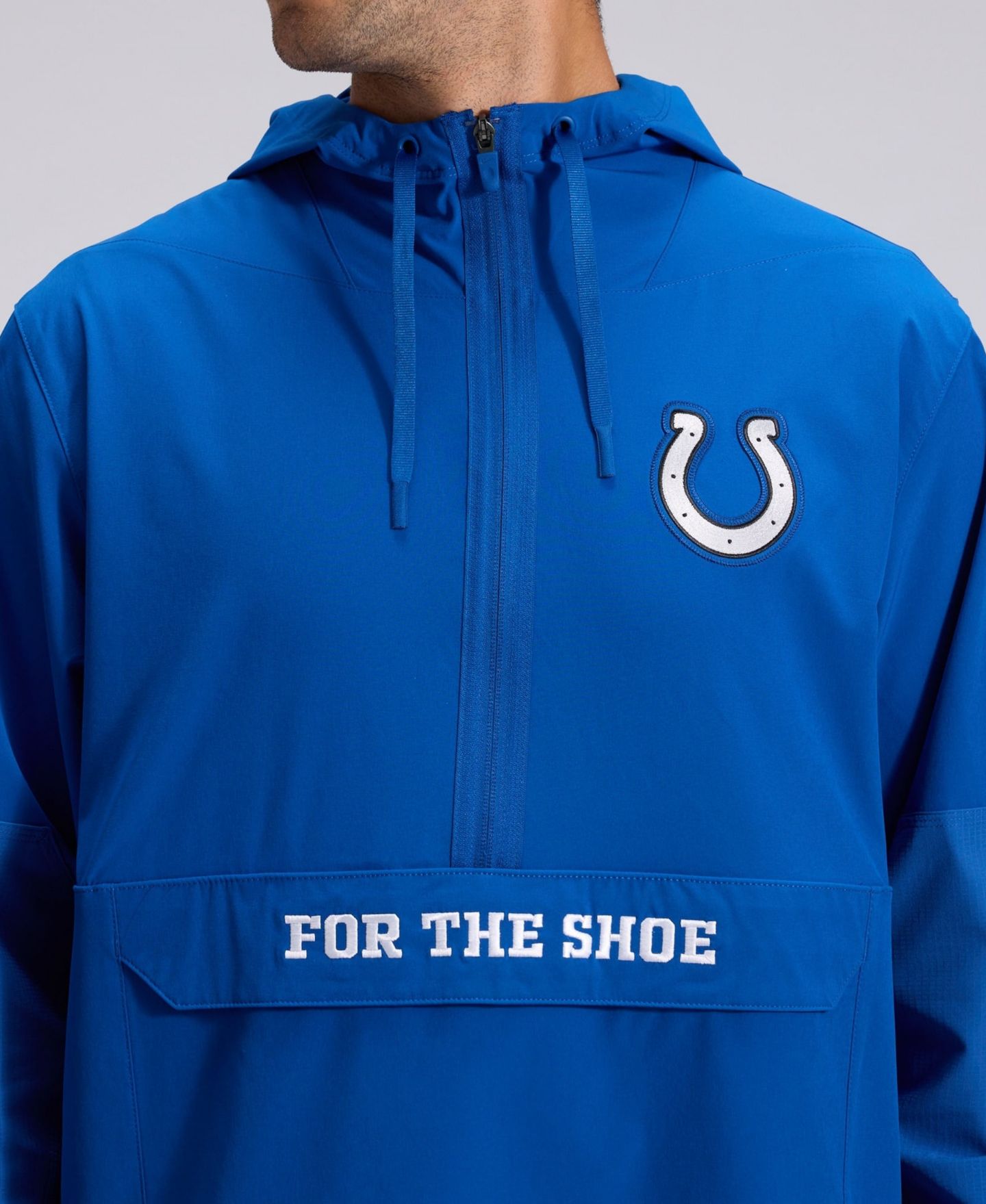 Мужская куртка Nike Royal Indianapolis Colts 2026 Rivalries Collection Sideline Anorak Half-Zip — фото 4