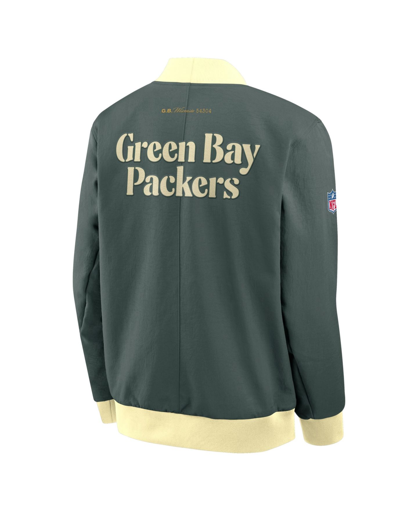 Мужская куртка Nike Green Green Bay Packers 2026 Rivalries Collection Sideline Bomber — фото 5