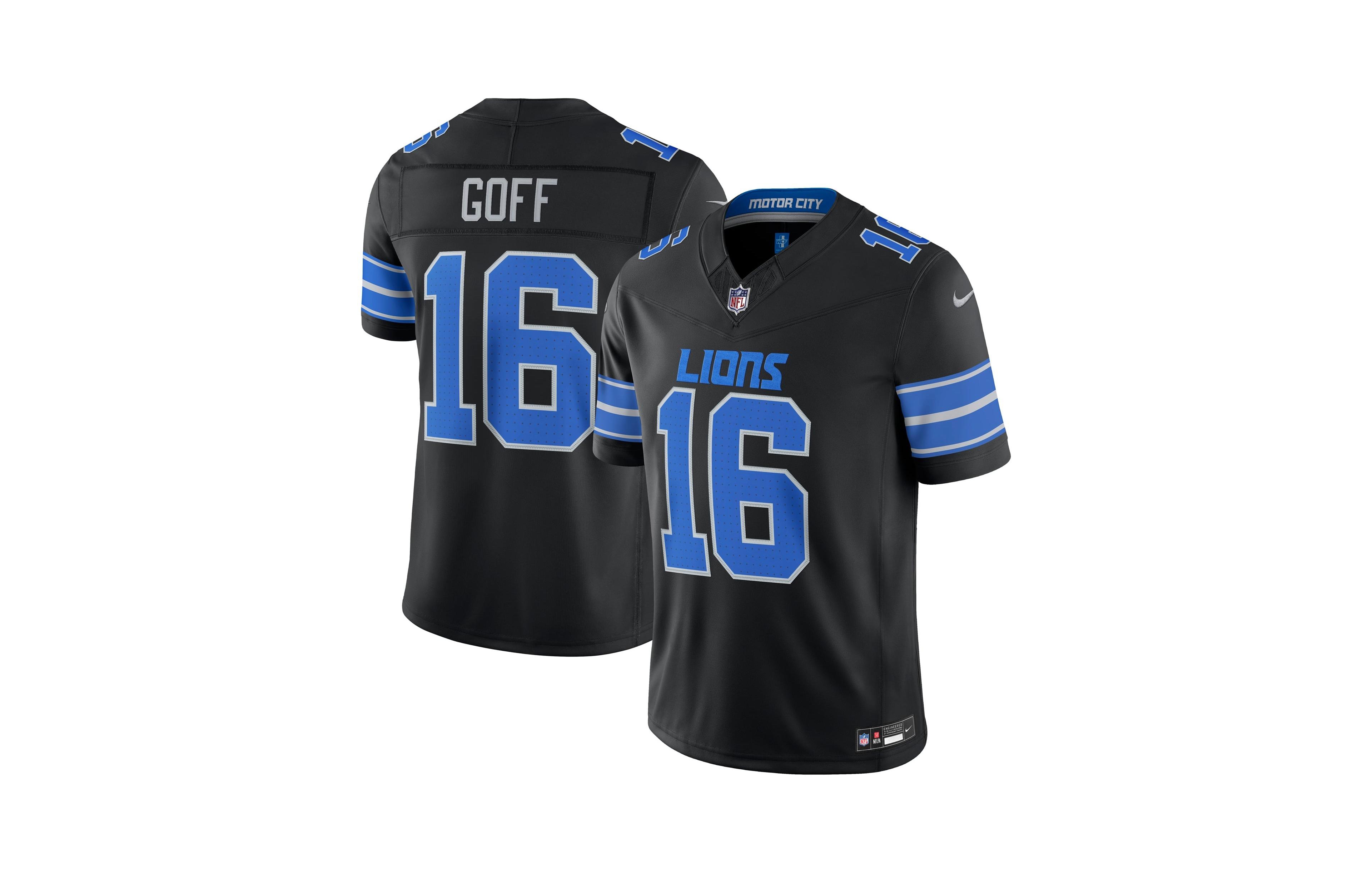 Nike Men's Jared Goff Black Detroit Lions Alternate Vapor F.u.s.e. Stitched Limited Jersey