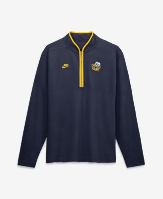 Men's  Navy Michigan Wolverines Victory Dri-FIT Half-Zip Pullover