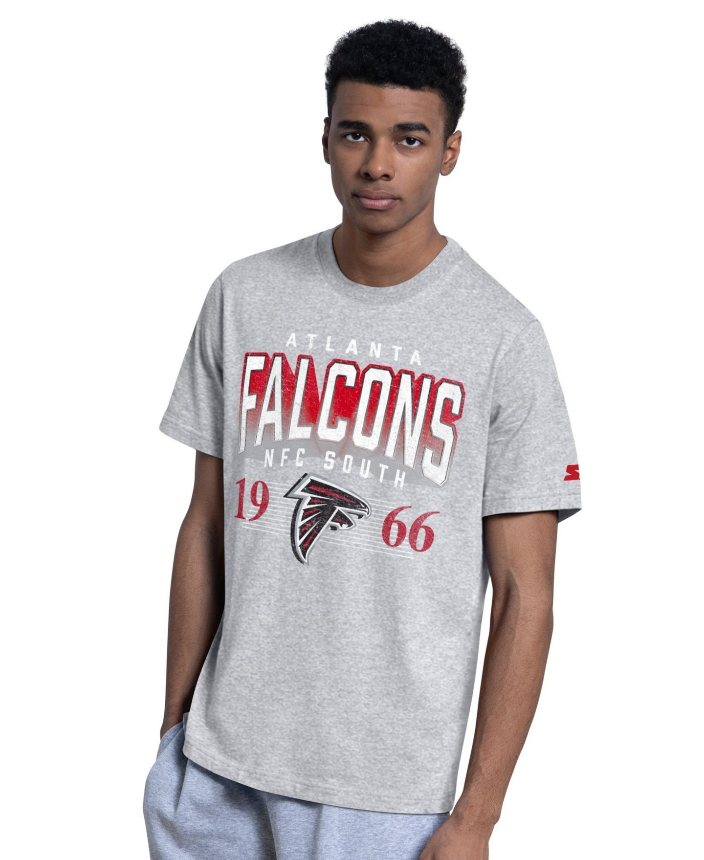 Мужские футболки Starter Red/Heather Gray Atlanta Falcons Two-Pack Logo T-Shirt Set — фото 4