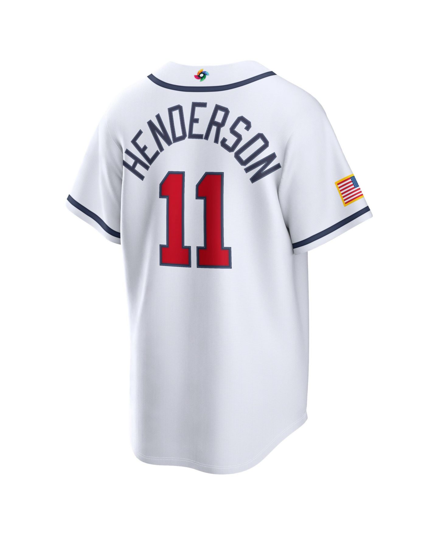 Мужской топ Nike Gunnar Henderson White USA Baseball 2026 World Baseball Classic Home Stadium Jersey — фото 3
