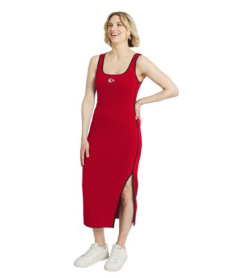 Women's  Red Kansas City Chiefs Ribbed Tank Dress