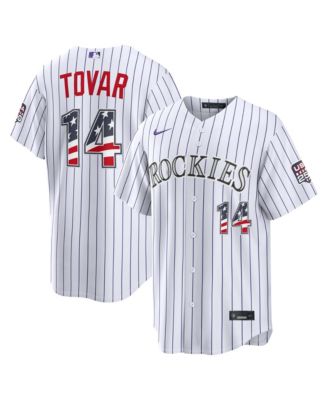 Fourth of July Men's Colorado Rockies Ezequiel Tovar White USA 250 Stadium Jersey