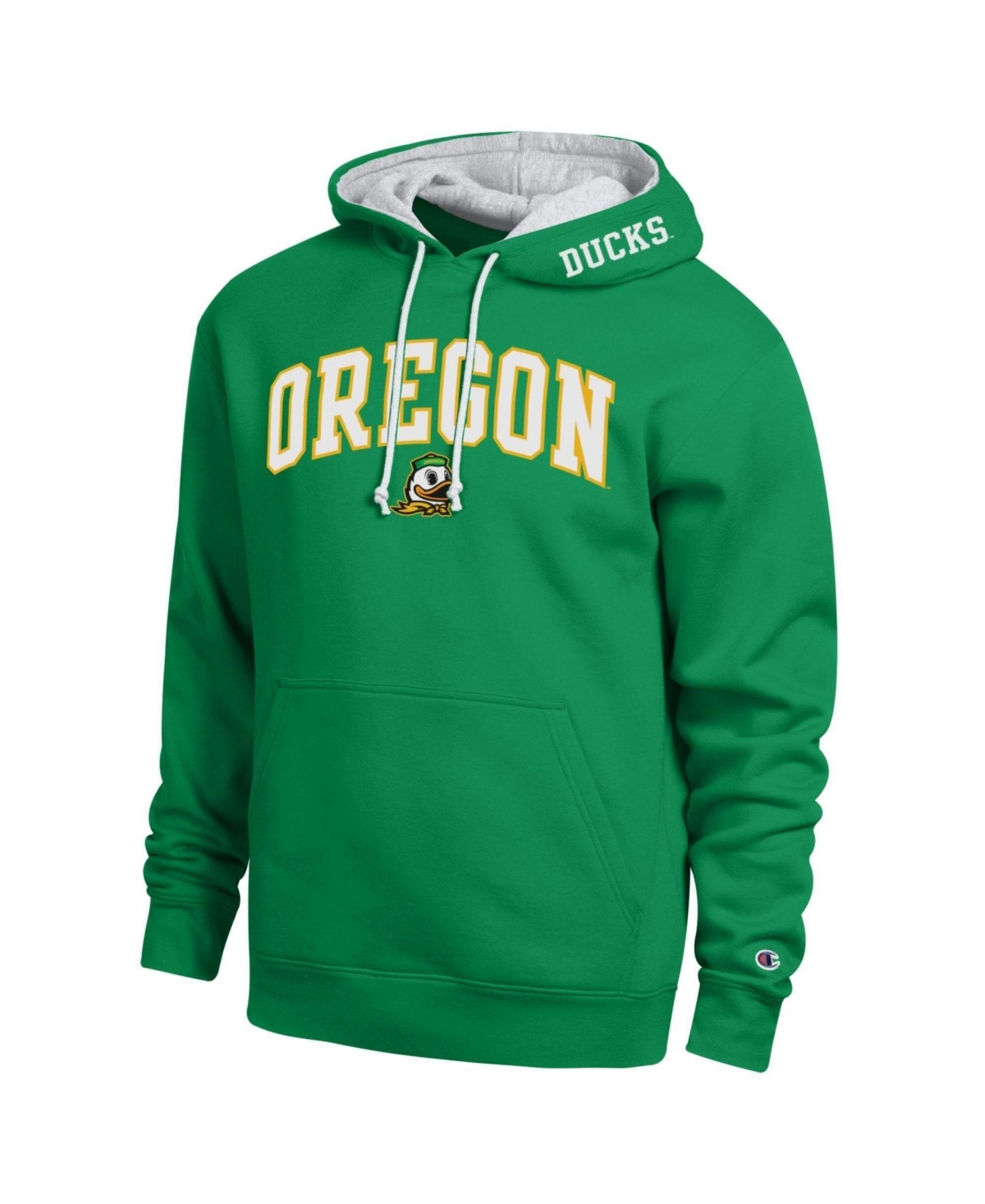 Champion Men's Green Oregon Ducks Arch Tackle Twill Hoodie - Green
