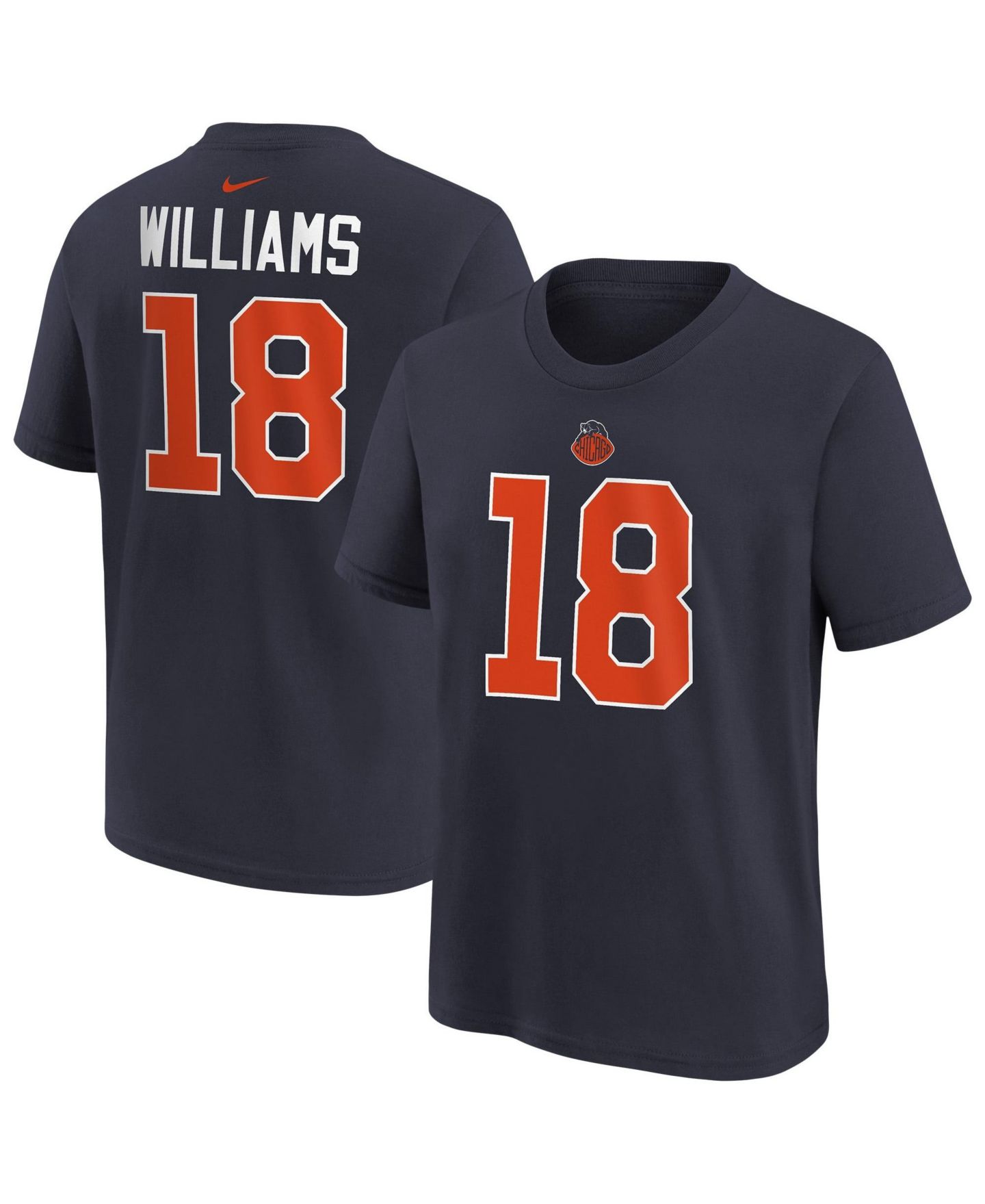 Детская футболка Nike Caleb Williams Navy Chicago Bears 2026 Rivalries Collection Name & Number — фото 1