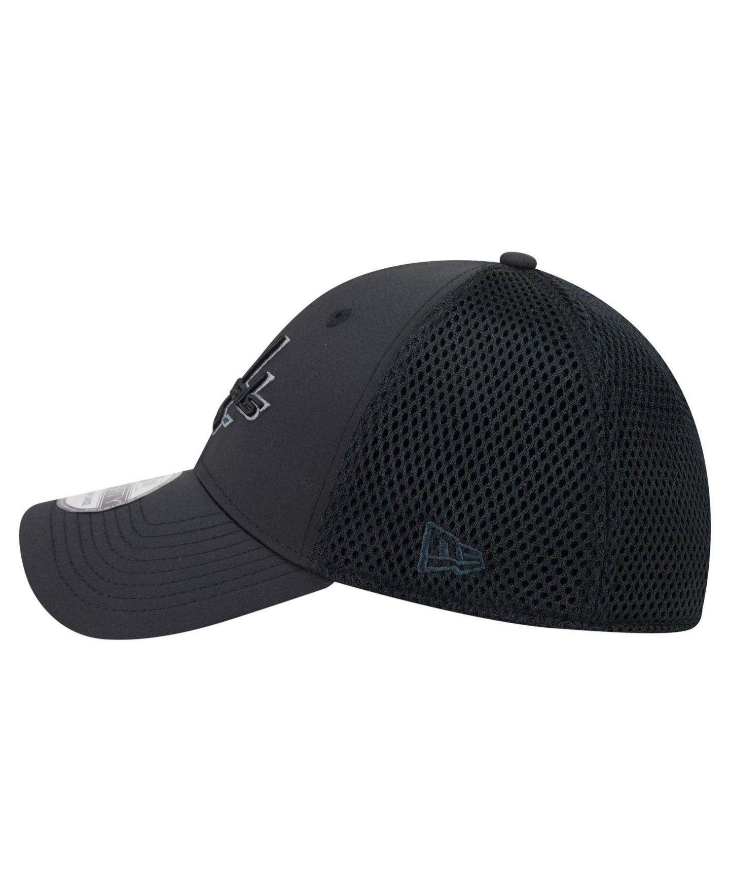 Мужской головной убор New Era Black Washington Capitals Blackout 39THIRTY Stretch Hat — фото 6