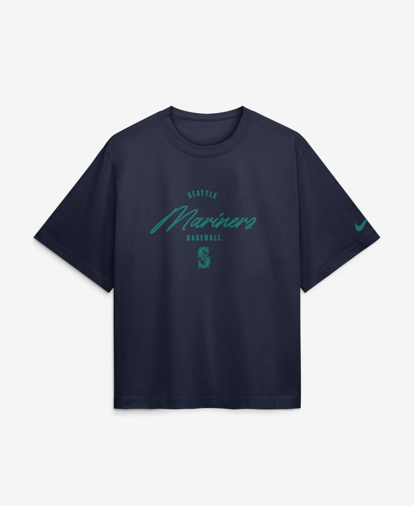Женская футболка Nike Cal Raleigh Navy Seattle Mariners Premium Essentials Boxy Name & Number — фото 2