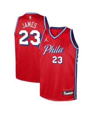 Big Boys and Girls LeBron James Red Philadelphia 76ers Swingman Jersey - Statement Edition