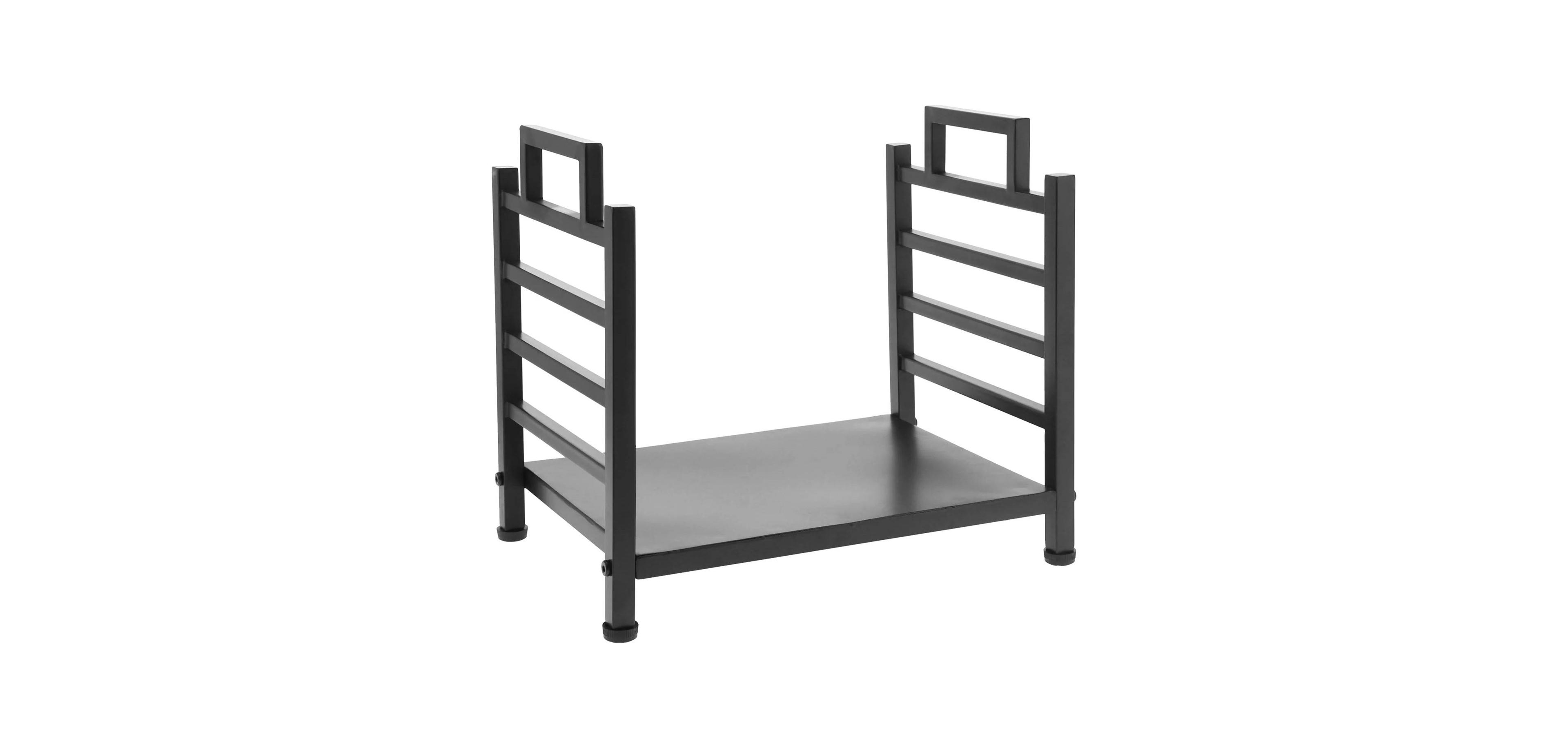 Slickblue Modern Iron Firewood Holder Log Rack for Fireplace Patio and Outdoor Storage
