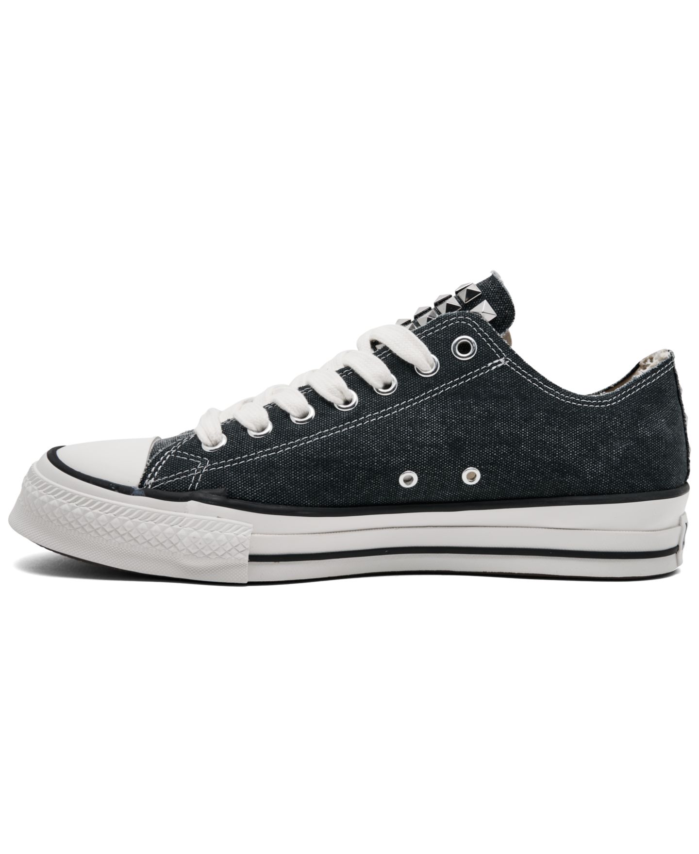 Мужские кроссовки Converse Throwback Studded Casual, цвет: Чёрный / Серебристый — фото 3