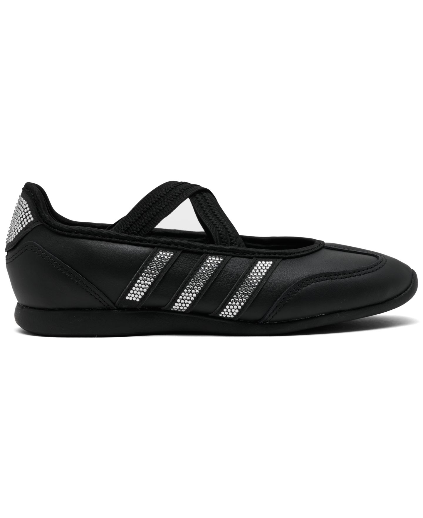 Детские кроссовки adidas Barreda Mary Jane Classic со стразами, для девочки, цвет: Чёрный / Белый — фото 2