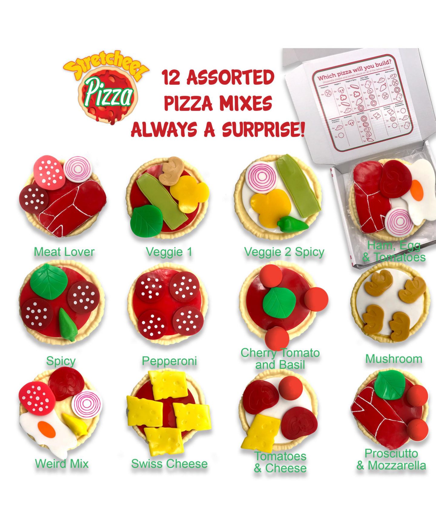 Игрушка-антистресс Stretcheez Pizza Blind Box, набор из 2 шт., от 3 лет — фото 3
