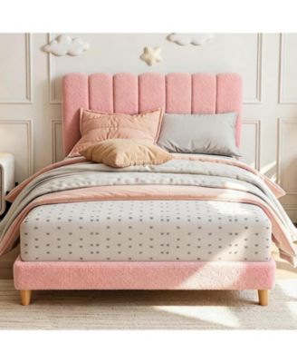 Full Bed Frame, Platform Bed with Headboard, Low Profile Bed
