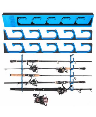 Wall Ceiling Mounted Fishing Rod Holder Aviation Aluminum Rack Organizer