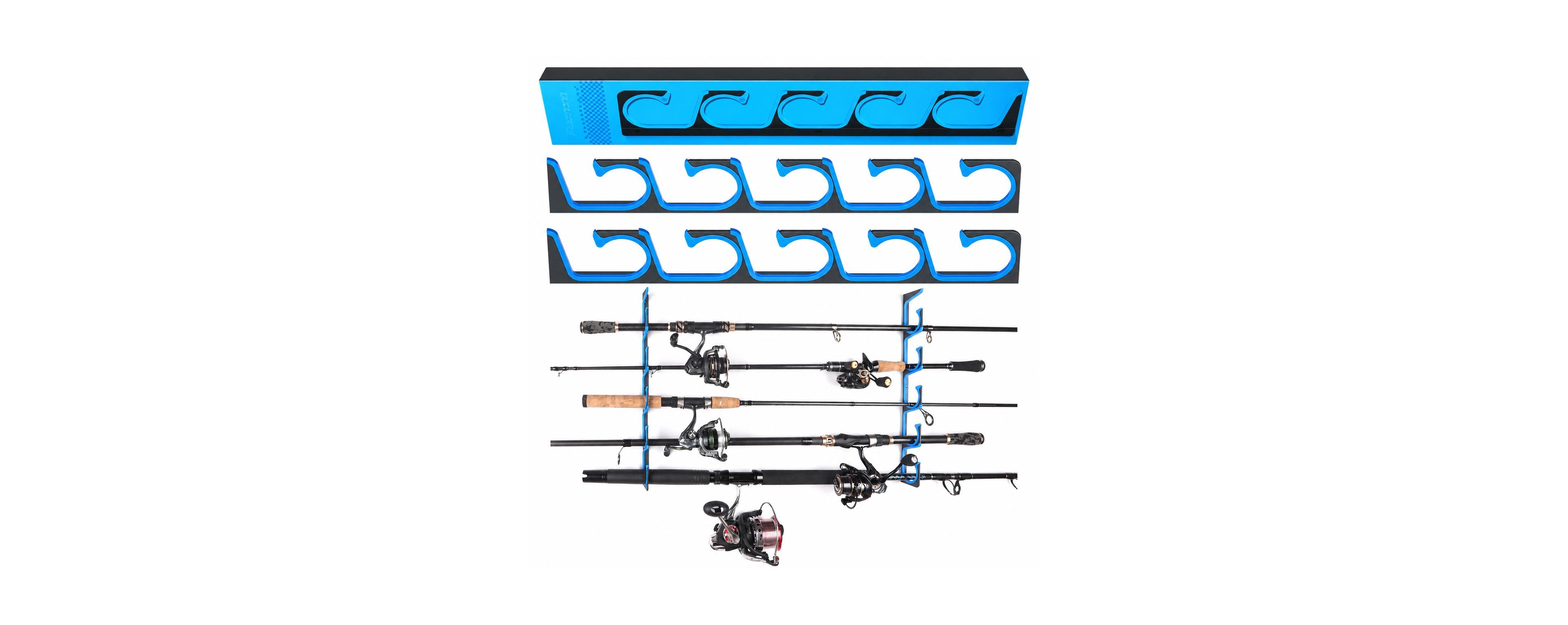 Furlihong Wall Ceiling Mounted Fishing Rod Holder Aviation Aluminum Rack Organizer